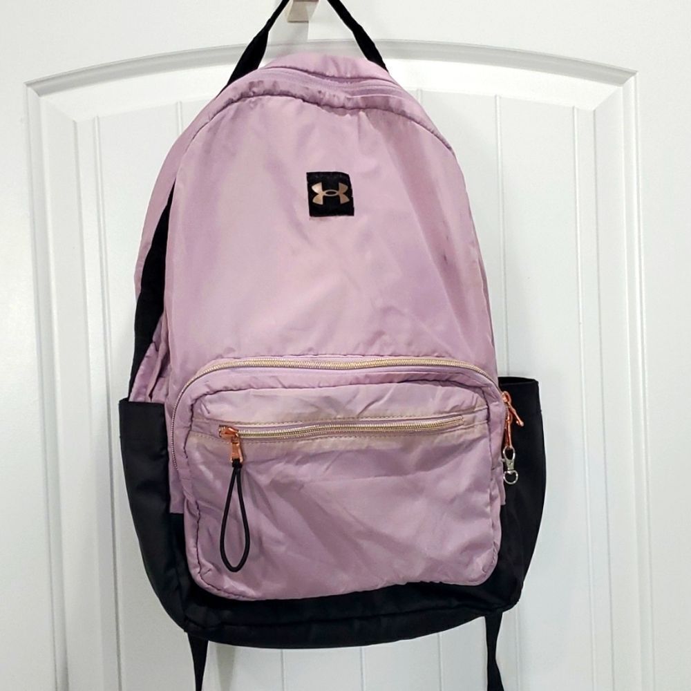 Under Armour Pink and Black Everyday Nylon Backpack